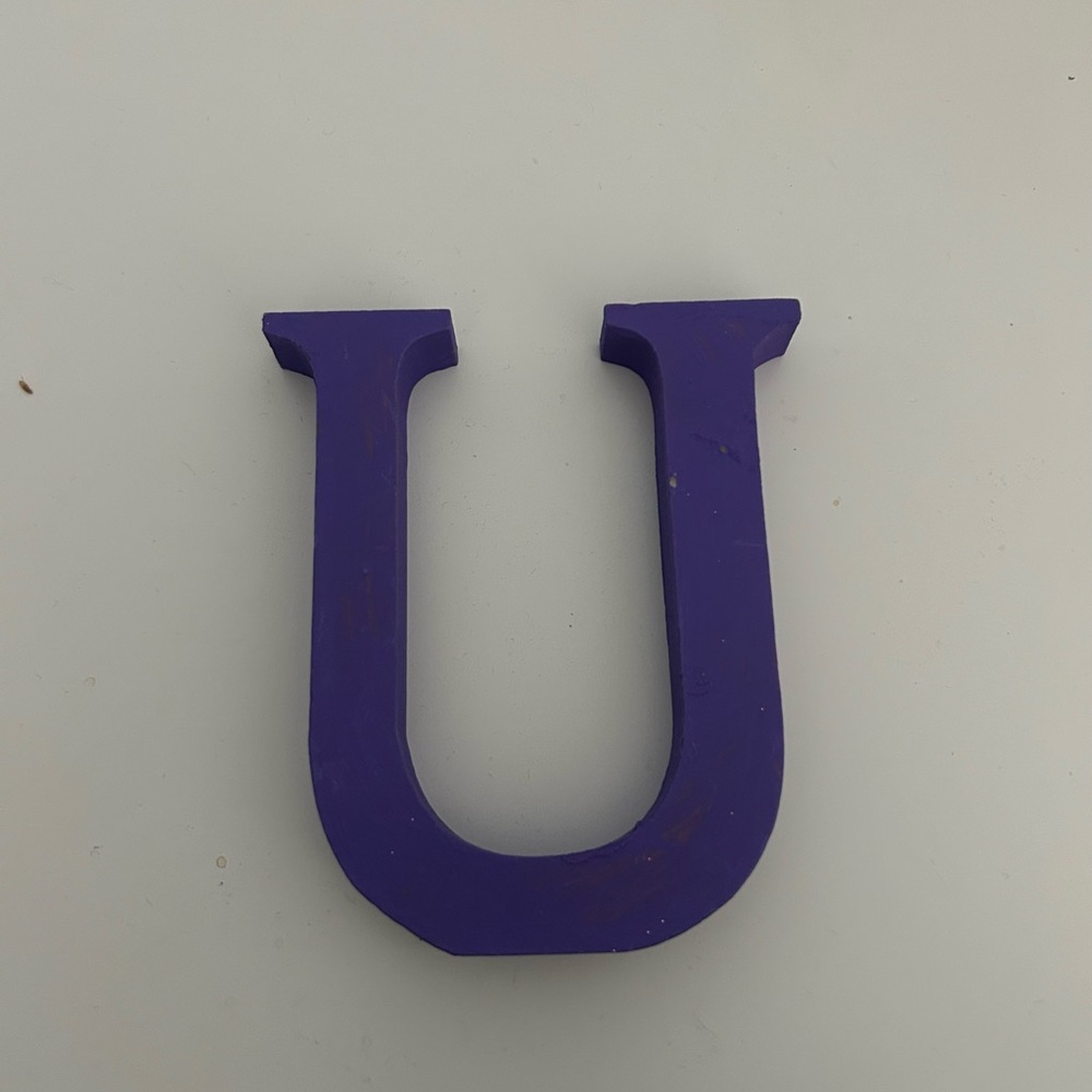 Purple Decorative Letter 'U'